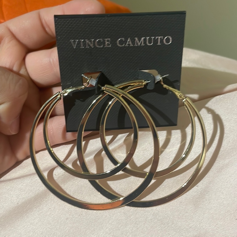 New gold hoop earrings